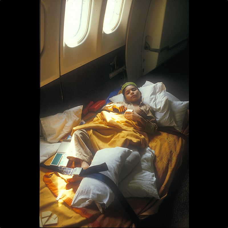  Afghanistan. Mohammed auf dem Flug nach Deutschland 