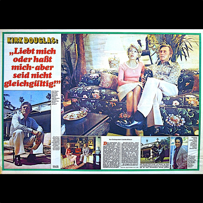  Kirk Douglas zu Hause in Hollywood 